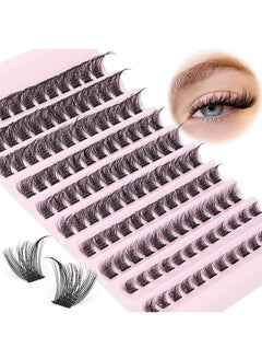 Buy 120-Piece Lash Cluster Lashes Wispy Individual Lashes Extensions Natural Lashes D Curl Fluffy Cluster Lashes DIY Eyelash Extension 8-16mm in Egypt