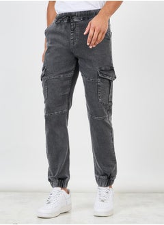 اشتري Premium Stretch Stitch Detail Slim Fit Cargo Cuff Jeans في السعودية