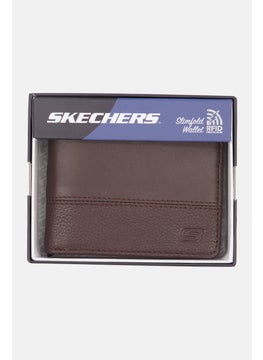 Buy Men Slim Fold Wallet 10 L x 9 H x 2 W cm, Brown in UAE