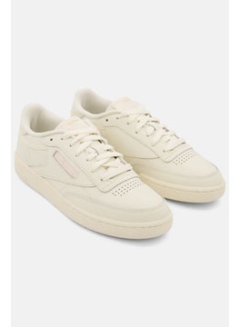 Buy Women Club 85 Lace Up Tennis Shoes, Off White in Saudi Arabia