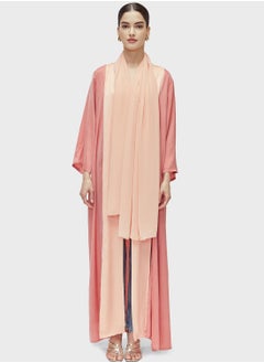 Buy Contrast Detail Abaya in UAE