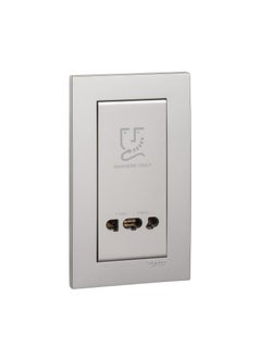 Buy Schneider Electric Vivace Shaver Unit Silver 115/240V Shaver Socket KBT727V_AS in UAE