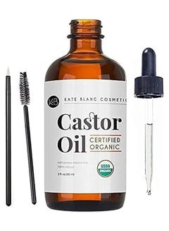 اشتري Castor Oil Stimulate Growth For Eyelashes, Eyebrows, Hair Lash Growth Serum, Brow Treatment - 2oz في الامارات