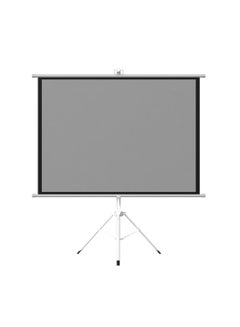 Buy 100 inch 4:3 Portable Projector Screen, Gray Fiberglass Material, 2-in-1 Wall Mount & Tripod Stand ET100G-43 for Office and Outdoor in UAE