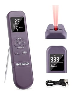Buy INKBIRD 3-in-1 Instant Read Meat Thermometer Infrared Read Thermometer IHT-1M for Kitchen Cooking Temperature with Meat Probe Digital Food Thermometer with Alarm and Timer for BBQ Grilling Pizza Oven in UAE