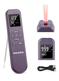 Buy INKBIRD 3-in-1 Instant Read Meat Thermometer Infrared Read Thermometer IHT-1M for Kitchen Cooking Temperature with Meat Probe Digital Food Thermometer with Alarm and Timer for BBQ Grilling Pizza Oven in UAE