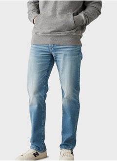 Buy Light Wash Straight Fit Jeans in Saudi Arabia