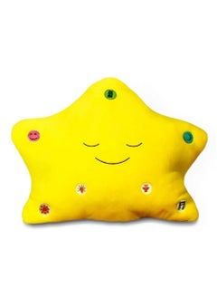 Buy Quran and Dua Pillow- Kids Pillow with Quran and Dua Recordings and Light-Star Design Yellow in UAE