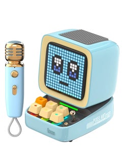 Buy Divoom DitooMic Bluetooth Speaker Microphone Karaoke Function - Blue in UAE