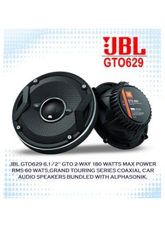 Buy JBL GTO629 6.5" Grand Touring Series Car Audio Speakers - 2-Way, 360 Watts MAX Power, Factory-Sized Replacement Includes Iron Crush Cleaning Cloth in UAE