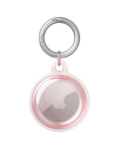 Buy BSNL Transparent TPU Case for Airtag Protection Case Locator Silicone Protector Anti-lost Device Keychain Shell For Apple Airtags Transparent Pink in UAE