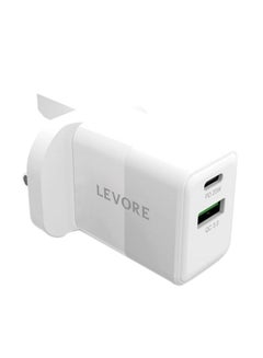 Buy Dual Port Type-C And USB Port 20W Wall Charger in Saudi Arabia