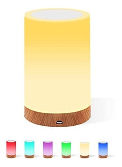 اشتري Night Light Touch Lamp  RGB Color Changing Dimmable Warm White Nursery Portable Cordless في الامارات