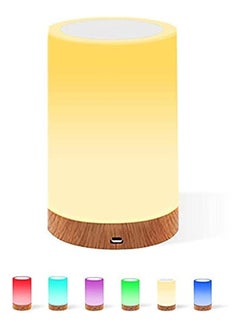 اشتري Night Light Touch Lamp  RGB Color Changing Dimmable Warm White Nursery Portable Cordless في الامارات