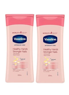 Buy Intensive Care Healthy Hands Stronger Nails Hand Cream 200ml Pack of 2 in UAE