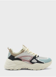 اشتري Color Blcok Knit Chunky Sneakers في الامارات