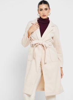 Buy Belted Long Coat in UAE