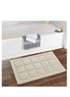 Buy Shemtron Square Pattern Cotton Bath Mat in UAE