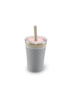 Buy Joie Swirl Milkshake Tumbler & Straw Beige in UAE