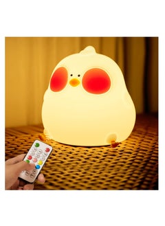 اشتري Night Light for Kids, Chick Silicone Night Light, Soft Kawaii Night Light, USB Rechargeable Kids Night Lights for Bedroom, Touch 7 Colors Control Baby Night Light, Gift for Boys and Girls في السعودية