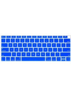 اشتري US Layout English Keyboard Cover for MacBook New Air 13 with Retina Display and Touch ID Model A1932 Release 2018/2019 Blue في الامارات