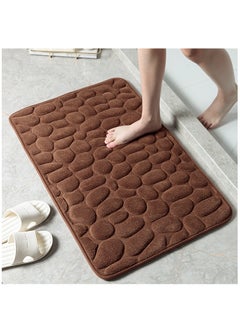 Buy 1-Piece Size Is 50x80 Cm Household Cobblestone Embossed Doorstep Carpet Doormat Bathroom Minimalist Wind Absorbent Foot Mat Bathroom Anti-Skid Mat Floor Mat in UAE