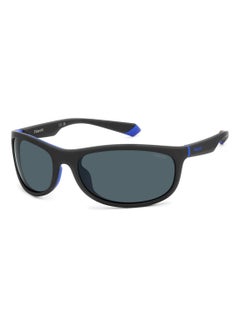 اشتري Unisex Polarized Rectangular Shape  Sunglasses PLD 2154/S BLUE 39 - Lens Size: 39.1 Mm - Mtblkblue في السعودية