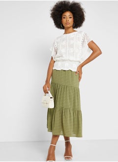 Buy Tiered High Waist Skirt in UAE