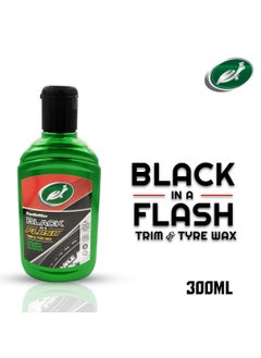 اشتري Turtle Wax Black in a Flash Trim - Tyre Wax 300ml - Lasting Shine for Car Plastics and Tires في السعودية