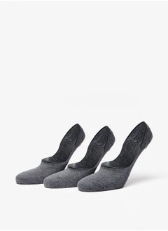 Buy Men's Solid No Show Socks - Set of 3 in Saudi Arabia