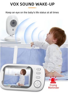 Buy 3.5 inch LCD Display Wireless Babies Video Monitor With Night Vision Temperature Monitoring in Saudi Arabia