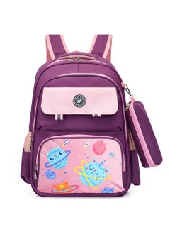 Buy Unicorn Planet School Bag Pencil Case - Purple in UAE