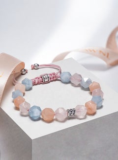 Buy Women's Beaded Drawstring Bracelet with Morganite in UAE