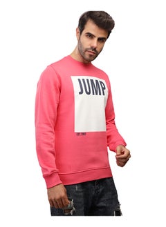 Buy Coup Regular Fit Printed SweatShirt For Men Color Rose in Egypt