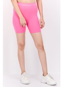 Buy Women Brand Logo Cycling Shorts, Pink in UAE