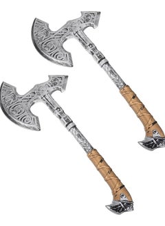 Buy Halloween Knife Halloween Fake Axe: Plastic Metal Silver Axe, Cospaly Fancy Dress Prop, Realistic Axe Props for Halloween Paty Masquerade Performance 2PCS Vintage Without Bloody Fake Axe in Egypt