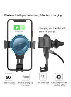 Buy YESIDO C45 Wireless Charger Holder for the car (Black) in Egypt