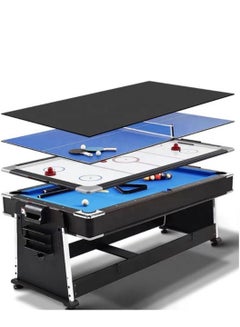 Buy Billiards Pool tabe 4 in 1 table tenis air hockey table and dining table in UAE