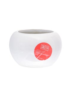 Buy White Ceramic Flower Pot in UAE