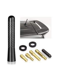 اشتري Pingfu Universal Car Radio Ariel, Short Car Roof Antenna Replacement for Car, Truck, SUV, Compatible All Cars for FM and AM Radio with Black Mounting Screws, 8cm M4.0 M5.0 M6.0 في مصر