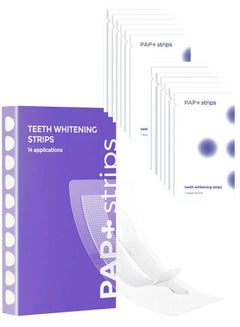 اشتري 28 Pieces PAP+ Teeth Whitening Strips For 14 Treatments With Teeth Shade Guide Oral Hygiene Care Brighten And Whitening Teeth Dental Care Remove All Kind Of Stains في الامارات