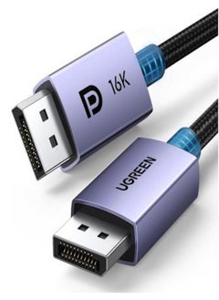 اشتري UGREEN 16K Displayport Cable 3M, Displayport 2.1 40Gbps, 16K@30Hz,8K@120Hz,4K@240Hz/144Hz/165Hz for Gaming, DP Cable Braided HDR,ARC,G-Sync,Free-Sync for Gaming Monitor,PC,Graphics Card, DP 16K 3Meter (25862) في مصر