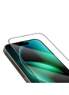 Buy iPhone 16 Pro Max Screen Protector / 9H Steve HD Full Glass / Anti Scratch / Anti Fingerprint / Grease Resistance / Crystal Clear / Highly Responsive - Black Edge/Clear in UAE