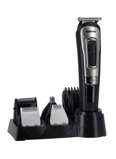 Buy 11-IN-1 Rechargeable Grooming Set With 6 Interchangeable Heads And 4 Comb Attachments Includes a Charging Stand, Cleaning Brush, USB Cable in UAE