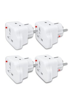 Buy ECVV |4PCS| Travel Adapter for Saudi Arabia/US/UK/Japan/China/Australia Plug Converter to EU/Germany Plug and Others to 2-Pin European Plug Adapter. in Saudi Arabia