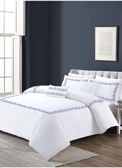 Buy Hotel Trellis Duvet Set 100% Cotton Double 5 Piece in Saudi Arabia