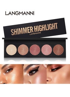 Buy Highlighter Powder Palette, Makeup Palette Facial Bronzers Illuminator Palette Highlighter Baked Waterproof Long Lasting Brilliant Lighten Skin Color Face (Highlighter Powder) in UAE