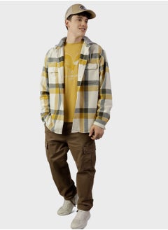 Buy Checked Hooded Shirt in Saudi Arabia