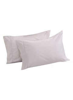 اشتري Satin 2-Piece Pillow Cover, Light Grey – 500 TC, 50x75 cm في الامارات