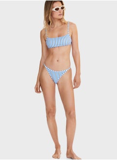 Buy Striped High Leg Bikini Bottom in UAE